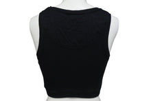 画像をギャラリービューアに読み込む, LOEWE ロエベ クロップド アナグラム タンクトップ S540Y07XAG サイズXS ブラック ホワイト コットン ポリウレタン 美品 中古 4c067613