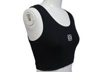 画像をギャラリービューアに読み込む, LOEWE ロエベ クロップド アナグラム タンクトップ S540Y07XAG サイズXS ブラック ホワイト コットン ポリウレタン 美品 中古 4c067613