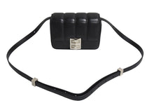 画像をギャラリービューアに読み込む, Givenchy ジバンシー ショルダーバッグ 4G キルティング レザー スモール シルバー金具 ブラック 美品 中古 4c067614