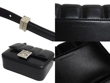 画像をギャラリービューアに読み込む, Givenchy ジバンシー ショルダーバッグ 4G キルティング レザー スモール シルバー金具 ブラック 美品 中古 4c067614