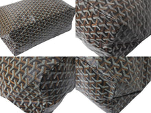 画像をギャラリービューアに読み込む, 新品未使用 Goyard ゴヤール サンルイXXL トートバッグ ヘリンボーン PVCコーティングキャンバス レザー ブラック ブラウン 中古 4c067981