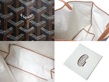 画像をギャラリービューアに読み込む, 新品未使用 Goyard ゴヤール サンルイXXL トートバッグ ヘリンボーン PVCコーティングキャンバス レザー ブラック ブラウン 中古 4c067981