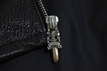 画像をギャラリービューアに読み込む, 新品同様 CHROME HEARTS クロムハーツ CHクロスパッチ ダガージップアップシャツ サイズM ナイロン カーフスキン シルバ−925 中古 4c067999