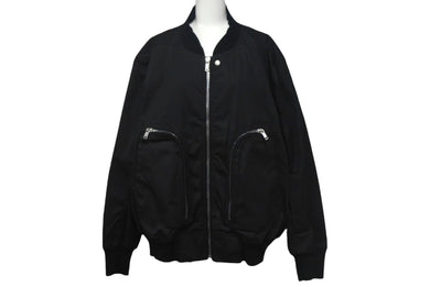 Rick Owens リックオウエンス バウハウス ボンバージャケット RU01D3791 サイズ46 ブラック コットン 24SS 美品 中古 4c068276