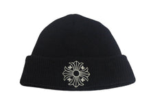 画像をギャラリービューアに読み込む, CHROME HEARTS クロムハーツ WOOL WATCH CAP CHプラス 刺繍 ニットキャップ サイズOS ウール 2238-304-4100 ブラック 美品 中古 4c068350
