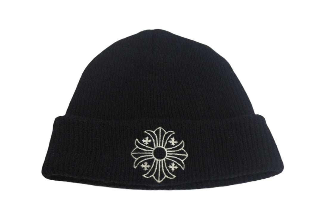 CHROME HEARTS クロムハーツ WOOL WATCH CAP CHプラス 刺繍 ニットキャップ サイズOS ウール 2238-304-4100 ブラック 美品 中古 4c068350