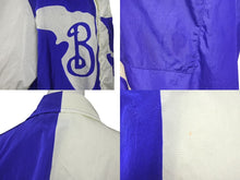 画像をギャラリービューアに読み込む, BURBERRY バーバリー Equestrian Knight オープンカラーシャツ 8090011.B7647 サイズXXL ナイロン ブルー ホワイト 美品 中古 4c068355