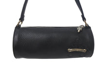 画像をギャラリービューアに読み込む, 未使用 CHROME HEARTS クロムハーツ 筒型バッグ GRINDS ミニセメタリークロスパッチ スクロールラベルリング ブラック 中古 4c068449