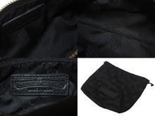 画像をギャラリービューアに読み込む, 未使用 CHROME HEARTS クロムハーツ 筒型バッグ GRINDS ミニセメタリークロスパッチ スクロールラベルリング ブラック 中古 4c068449