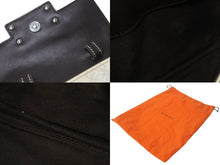 画像をギャラリービューアに読み込む, LOEWE ロエベ ハンドバッグ リピート アナグラム 290510 ホワイト ブラウン PVC レザー シルバー金具 美品 中古 4c068487