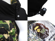 画像をギャラリービューアに読み込む, 新品未使用 A Bathing Ape アベイシングエイプ ダウンジャケット リバーシブル OZXDNM144007L カーキ ベージュ ブラック サイズL 4c068541