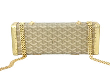 画像をギャラリービューアに読み込む, Goyard ゴヤール サントノレ トランクバッグ バゲットクラッチ ヘリンボーン柄 PVC レザー ゴールド金具 美品 中古 4c068639