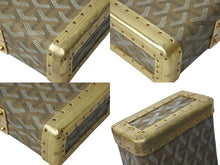 画像をギャラリービューアに読み込む, Goyard ゴヤール サントノレ トランクバッグ バゲットクラッチ ヘリンボーン柄 PVC レザー ゴールド金具 美品 中古 4c068639