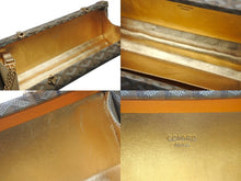 画像をギャラリービューアに読み込む, Goyard ゴヤール サントノレ トランクバッグ バゲットクラッチ ヘリンボーン柄 PVC レザー ゴールド金具 美品 中古 4c068639