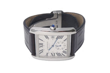 画像をギャラリービューアに読み込む, 極美品 CARTIER カルティエ 自動巻き 時計 タンクMC W5330003 3589209278SX AT SS 革ベルト シルバー文字盤 ブラック 中古 4c068992