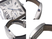 画像をギャラリービューアに読み込む, 極美品 CARTIER カルティエ 自動巻き 時計 タンクMC W5330003 3589209278SX AT SS 革ベルト シルバー文字盤 ブラック 中古 4c068992