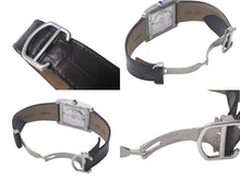 画像をギャラリービューアに読み込む, 極美品 CARTIER カルティエ 自動巻き 時計 タンクMC W5330003 3589209278SX AT SS 革ベルト シルバー文字盤 ブラック 中古 4c068992