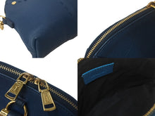 画像をギャラリービューアに読み込む, Yves Saint Laurent イブサンローラン ミニミューズ 2WAYチェーンショルダーバッグ レザー ブルー ゴールド金具 美品 中古 4c069008