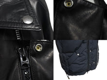 画像をギャラリービューアに読み込む, 極美品 SACAI × UNDERCOVER サカイ × アンダーカバー ダブルライダースジャケット UCZ9203 サイズ4 牛革 ポリエステル ブラック 中古 4c069210