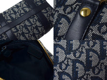 画像をギャラリービューアに読み込む, 極美品 Christian Dior クリスチャンディオール ハンドバッグ 25cm トロッター ガリアーノ期 02年 キャンバス ネイビー ゴールド 中古 4c069375