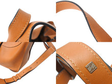 画像をギャラリービューアに読み込む, LOEWE ロエベ ハンモックバッグ スモール ハンドバッグ 10894442 ブラウン ソフトグレインカーフ シルバー金具 美品 中古 4c069388