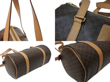 画像をギャラリービューアに読み込む, CELINE セリーヌ マカダム ハンドバッグ パピヨン型 ヴィンテージ PVC レザー ブラウン ゴールド金具 美品 M14 中古 ４c069396