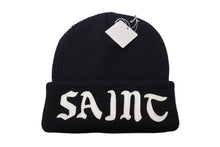 画像をギャラリービューアに読み込む, 新品未使用 SAINT MICHAEL セントマイケル KNIT CAP ニットキャップ SM-YS1-0000-081 ワンサイズ ウール ブラック ホワイト 中古 4c069472