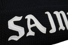 画像をギャラリービューアに読み込む, 新品未使用 SAINT MICHAEL セントマイケル KNIT CAP ニットキャップ SM-YS1-0000-081 ワンサイズ ウール ブラック ホワイト 中古 4c069472