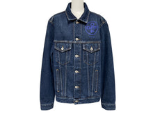 画像をギャラリービューアに読み込む, 極美品 OFF WHITE オフホワイト デニムジャケット コットン ネイビー サイズL OMYE005T20DEN004 中古 4c069552