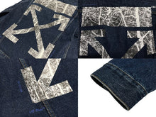 画像をギャラリービューアに読み込む, 極美品 OFF WHITE オフホワイト デニムジャケット コットン ネイビー サイズL OMYE005T20DEN004 中古 4c069552