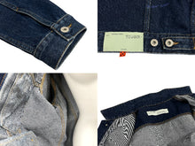 画像をギャラリービューアに読み込む, 極美品 OFF WHITE オフホワイト デニムジャケット コットン ネイビー サイズL OMYE005T20DEN004 中古 4c069552