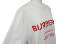 画像をギャラリービューアに読み込む, Burberry バーバリー 半袖Tシャツ 赤ロゴ 8017225 タイランド製 コットン ホワイト レッド サイズM 美品 中古 4c069558