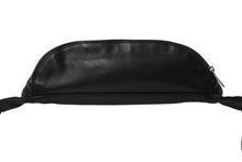 画像をギャラリービューアに読み込む, SAINT LAURENT PARIS サンローラン ウエストバッグ ボディバッグ 590076 ラムスキン ブラック シルバー金具 美品 中古 4c069631