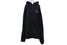画像をギャラリービューアに読み込む, VETEMENTS ヴェトモン 16AW ADELAIDE バックレタリング刺繍スウェットプルオーバーフーディ パーカー ブラック SS16TP17 美品 4c069645