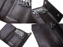 画像をギャラリービューアに読み込む, MAISON MARGIELA メゾンマルジェラ 4ステッチ カーフレザー キーケース S55UA0026 ブラウン 美品 中古 4c069647