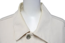 画像をギャラリービューアに読み込む, RAFSIMONS ラフシモンズ SS20 デニム スリム フィット ジャケット イタリア製 コットン アイボリー シルバー サイズL 美品 中古 4c069648