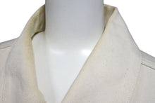 画像をギャラリービューアに読み込む, RAFSIMONS ラフシモンズ SS20 デニム スリム フィット ジャケット イタリア製 コットン アイボリー シルバー サイズL 美品 中古 4c069648