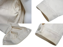 画像をギャラリービューアに読み込む, RAFSIMONS ラフシモンズ SS20 デニム スリム フィット ジャケット イタリア製 コットン アイボリー シルバー サイズL 美品 中古 4c069648