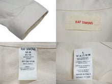 画像をギャラリービューアに読み込む, RAFSIMONS ラフシモンズ SS20 デニム スリム フィット ジャケット イタリア製 コットン アイボリー シルバー サイズL 美品 中古 4c069648