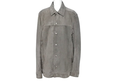Rick Owens リックオウエンス スエード ワークジャケット サイズ50 FW19 LARRY グレー ラムレザー 美品 中古 4c069653