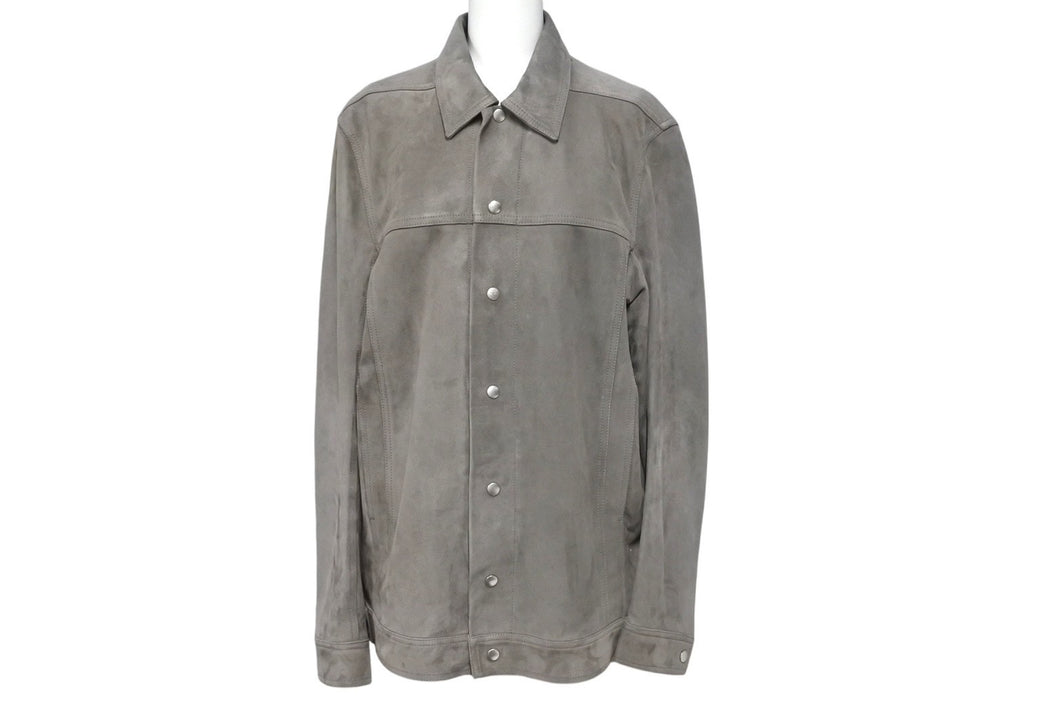 Rick Owens リックオウエンス スエード ワークジャケット サイズ50 FW19 LARRY グレー ラムレザー 美品 中古 4c069653