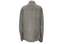 画像をギャラリービューアに読み込む, Rick Owens リックオウエンス スエード ワークジャケット サイズ50 FW19 LARRY グレー ラムレザー 美品 中古 4c069653