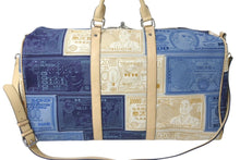 画像をギャラリービューアに読み込む, 新品未使用 CASANOVA カサノバ FUKUZAWA50 福沢50 キーポル ボストンバッグ オリジナル ブルー レザー シルバー金具 中古 4c070030