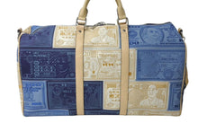 画像をギャラリービューアに読み込む, 新品未使用 CASANOVA カサノバ FUKUZAWA50 福沢50 キーポル ボストンバッグ オリジナル ブルー レザー シルバー金具 中古 4c070030