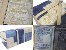 画像をギャラリービューアに読み込む, 新品未使用 CASANOVA カサノバ FUKUZAWA50 福沢50 キーポル ボストンバッグ オリジナル ブルー レザー シルバー金具 中古 4c070030