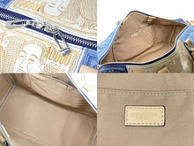 画像をギャラリービューアに読み込む, 新品未使用 CASANOVA カサノバ FUKUZAWA50 福沢50 キーポル ボストンバッグ オリジナル ブルー レザー シルバー金具 中古 4c070030