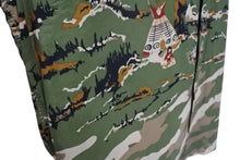 画像をギャラリービューアに読み込む, KAPITAL キャピタル 迷彩 開襟シャツ ワイシャツ グリーン ベージュ サイズ5 K2006SS207 美品 中古 4c070040