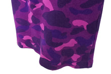 画像をギャラリービューアに読み込む, 極美品 BAPE エイプ ロンT サーマル 長袖トレーナー プリント パープル コットン 迷彩 サイズL 中古 4c070108