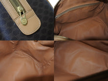 画像をギャラリービューアに読み込む, CELINE セリーヌ ハンドバッグ ボストンバッグ マカダム柄 ベージュ ブラウン PVC レザー ゴールド金具 美品 中古 4c070214