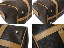 画像をギャラリービューアに読み込む, CELINE セリーヌ ハンドバッグ ボストンバッグ マカダム柄 ベージュ ブラウン PVC レザー ゴールド金具 美品 中古 4c070214
